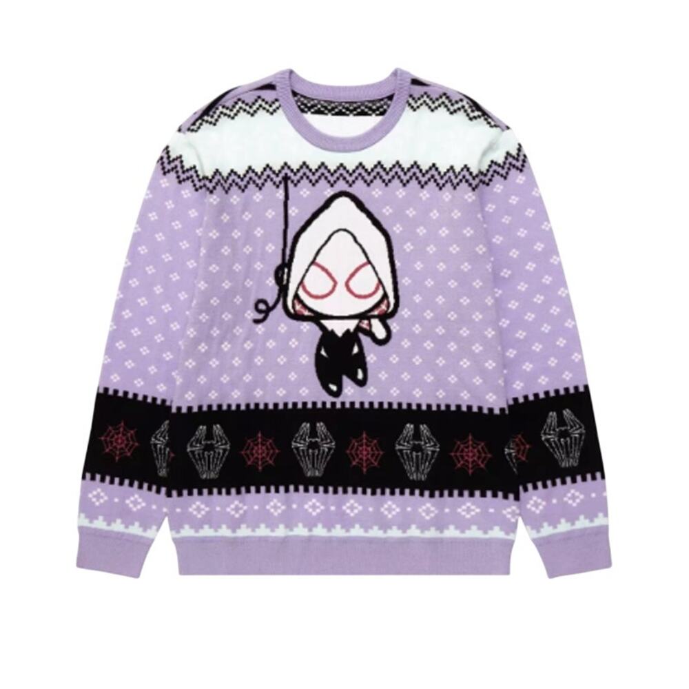 Marvel Spider Man Gwen Ghost-Spider Holiday Sweater BoxLunch Exclusive XS